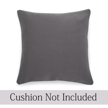 HOKIPO Stretchable Pack of 2 Plain Cushion Cover 16x16, Light Grey
