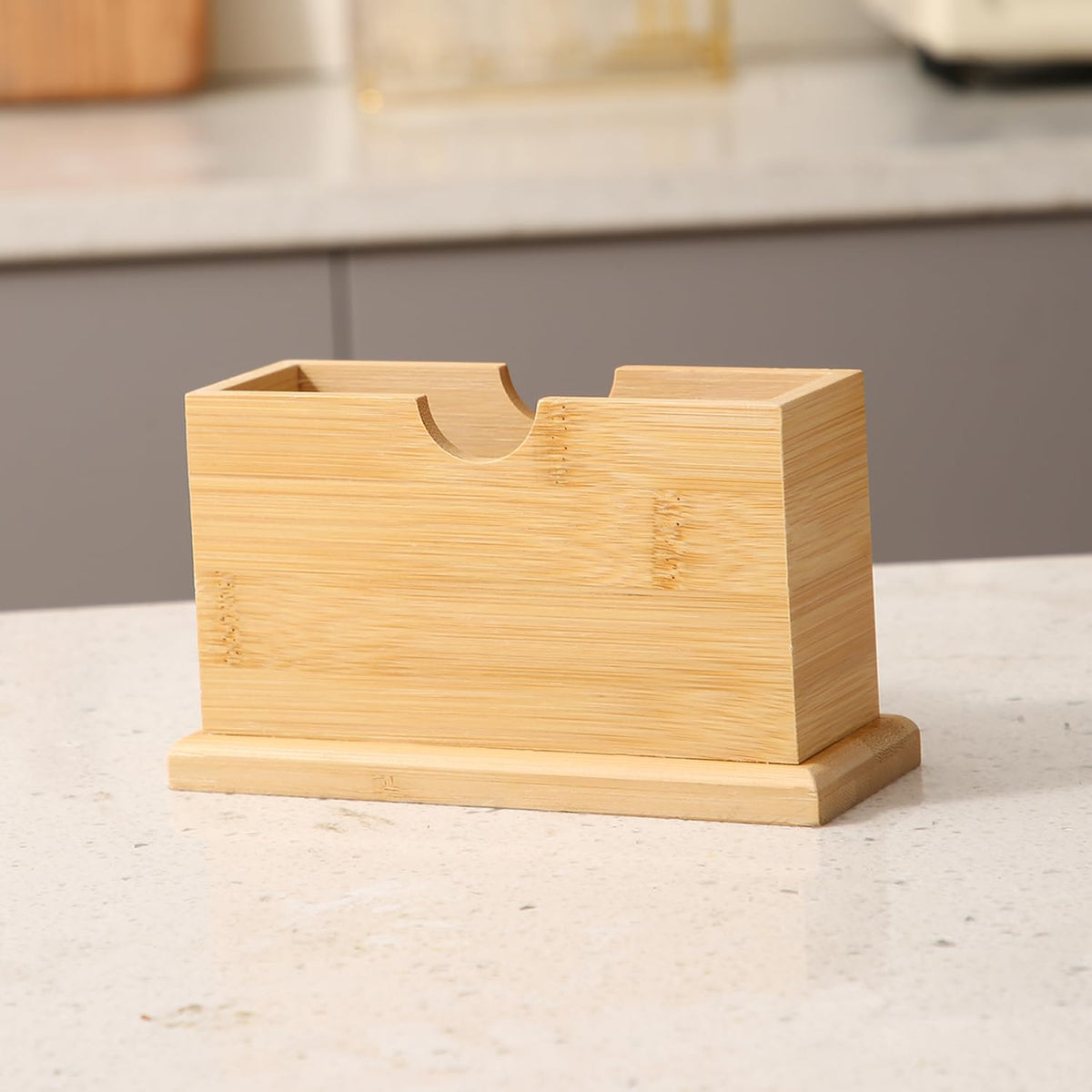 Buy premium brown bamboo tissue holder | HOKIPO