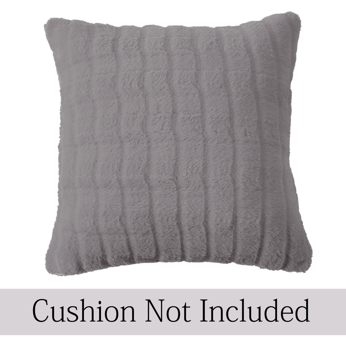 Buy Light Grey Colour Premium Zippered Plush Cushion Covers | Square Pillows