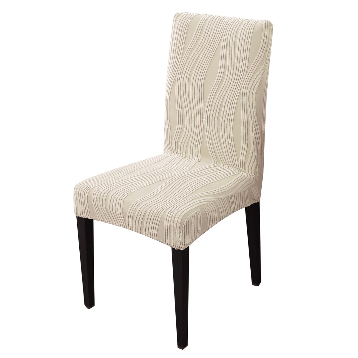 Nestiva Series Stretchable Knitting Jacquard Chair Cover - Skimmed Cream
