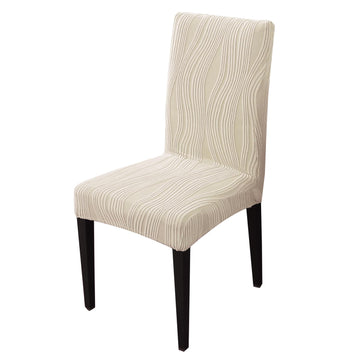 Nestiva Series Stretchable Knitting Jacquard Chair Cover - Skimmed Cream