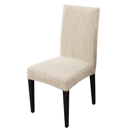 Nestiva Series Stretchable Knitting Jacquard Chair Cover - Skimmed Cream