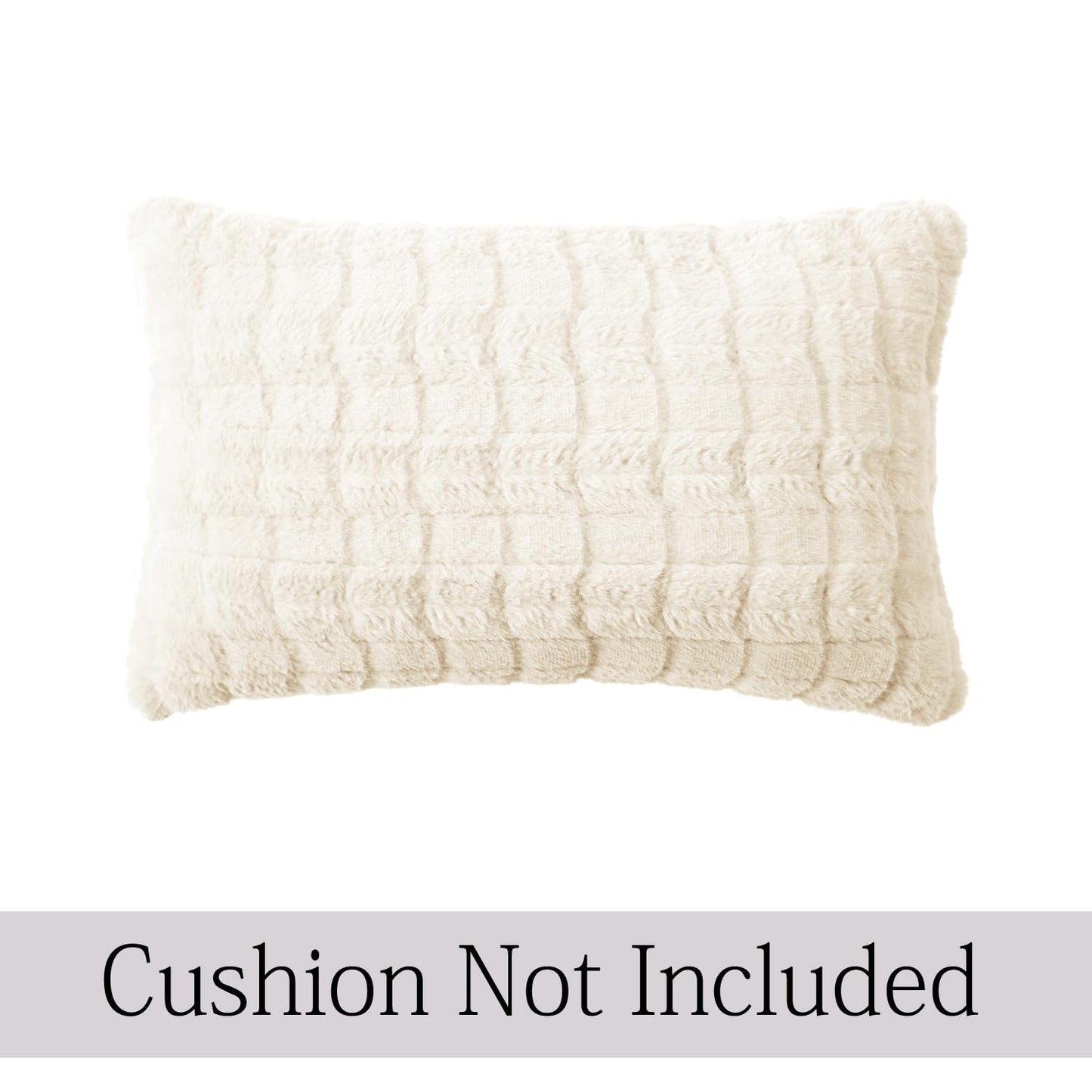 Premium Plush Sofa Cover Mat with 2 Armrest Cover and Cushion Cover, White