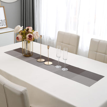 Buy Brown PVC Table Runner Online - HOKIPO | Har Ghar Ka Humsafar