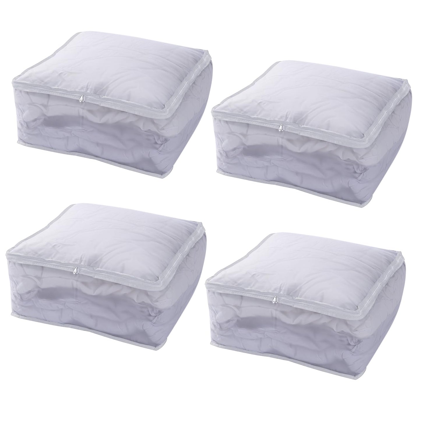 Foldable Clothes Organiser for Wardrobe and Closet Storage Bag - White