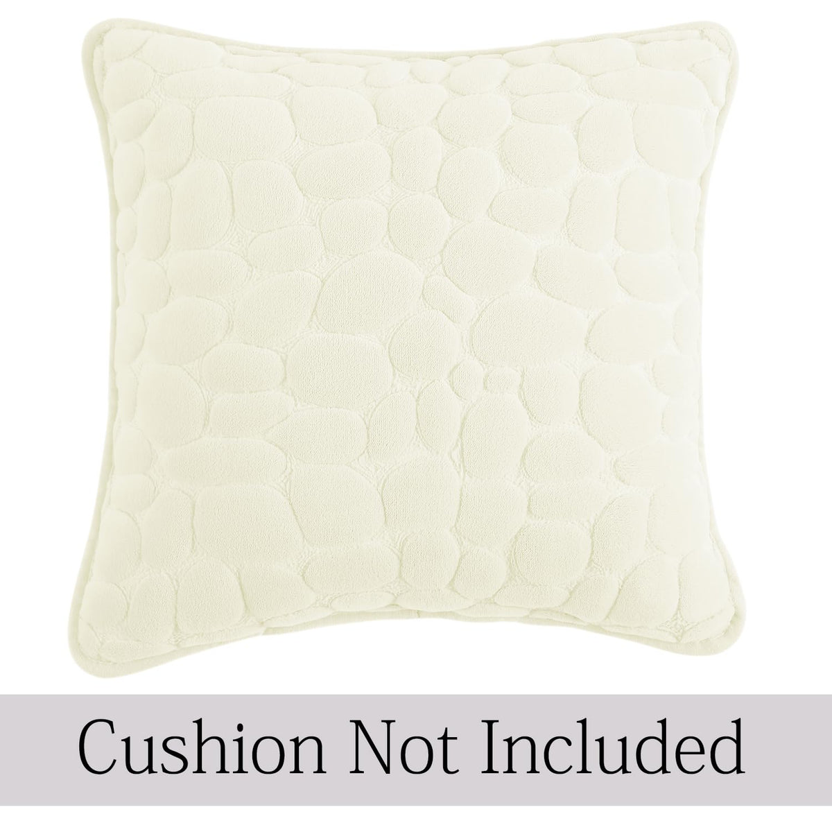 Buy Bliss White Colour Premium Zippered Pebble Texture Milk Velvet Cushion Covers | Square Pillows