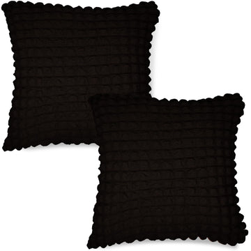 Buy Premium Plain Dark Chocolate Colour Zippered Square Cushion Covers Online