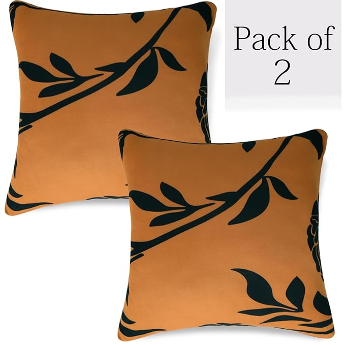 Waterproof & Quick-Dry Quilted Sofa Cover with Pockets on Armrest and Cushion Cover, Copper Brown Floral