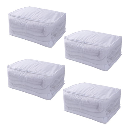 Foldable Clothes Organiser for Wardrobe and Closet Storage Bag - White