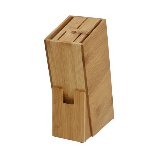 Wooden Knife Holder for Kitchen - Universal Knives Holder Stand with 5 Slots