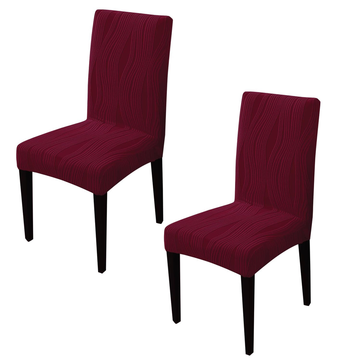 Nestiva Series Stretchable Knitting Jacquard Chair Cover - Burgundy
