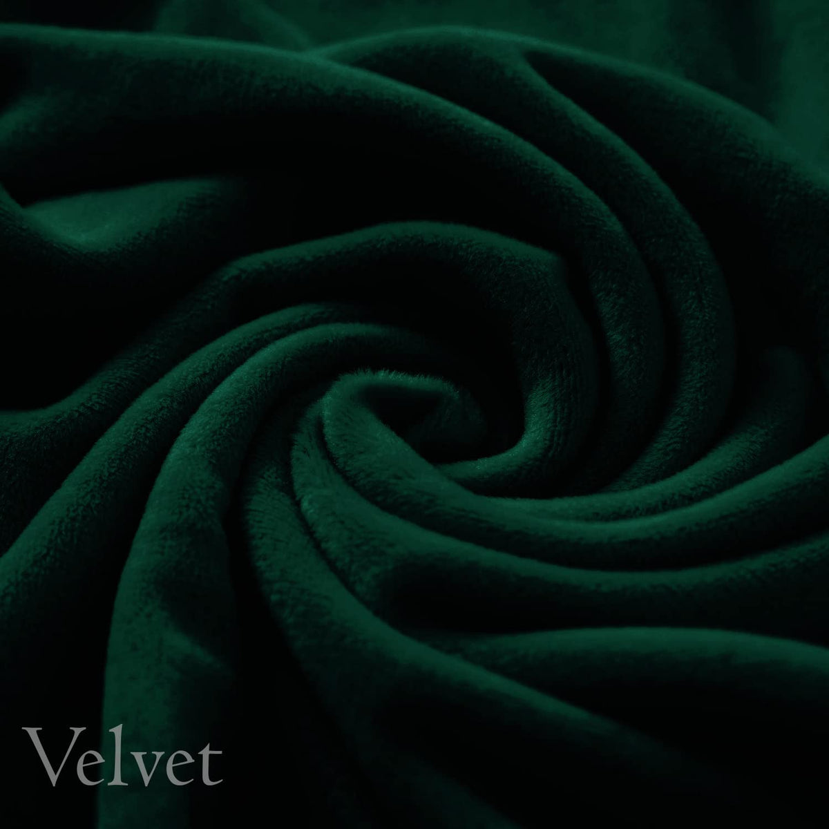 Elastic Stretchable Premium Velvet Dining Chair Cover, Hunter Green
