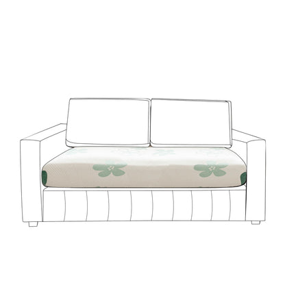 Stretchable Thick Fleece Textured Seat Couch Cushion Cover for 1/2/3 Seater, Celadon Green