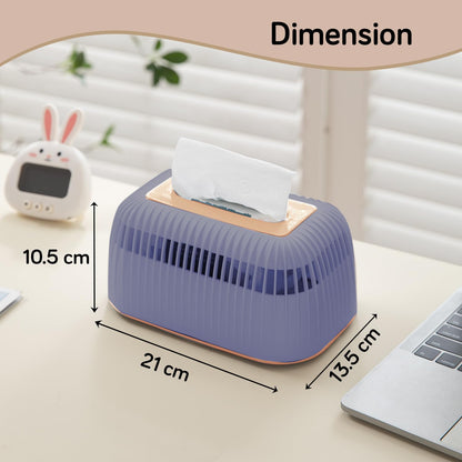 Modern Plastic Tissue Paper Holder with Elegant Design – Blue