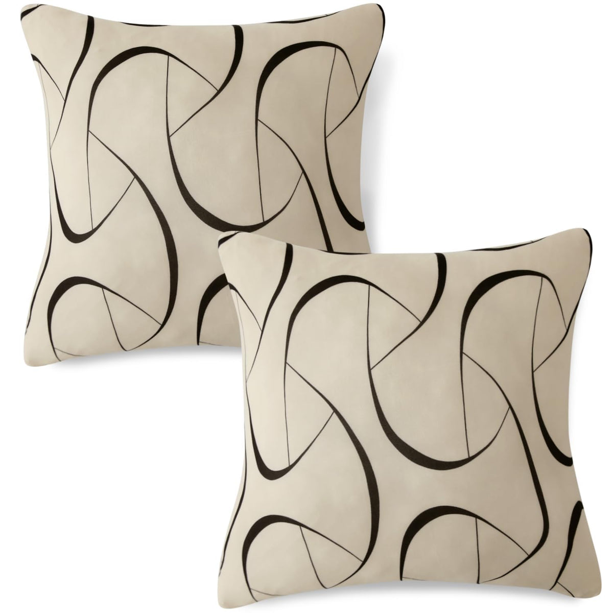 Waterproof & Quick-Dry Quilted Sofa Cover with Pockets on Armrest, Natural Beige Abstract Art