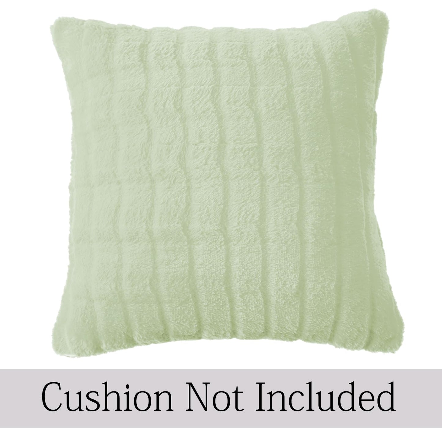 Buy Pastel Green Colour Premium Zippered Plush Cushion Covers | Square Pillows
