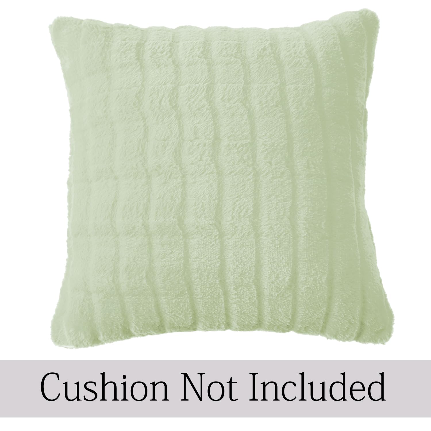 Buy Pastel Green Colour Premium Zippered Plush Cushion Covers | Square Pillows