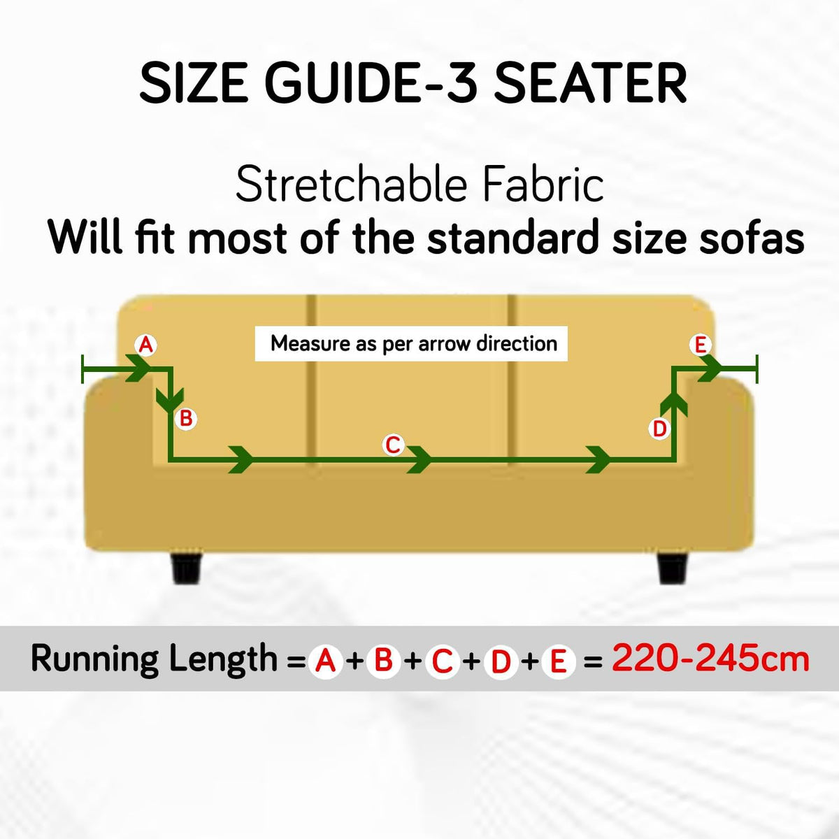 Dual Tone Knitting Jacquard Sofa Cover 1/2/3 Seater Fully Covered - Creamish Pale Green
