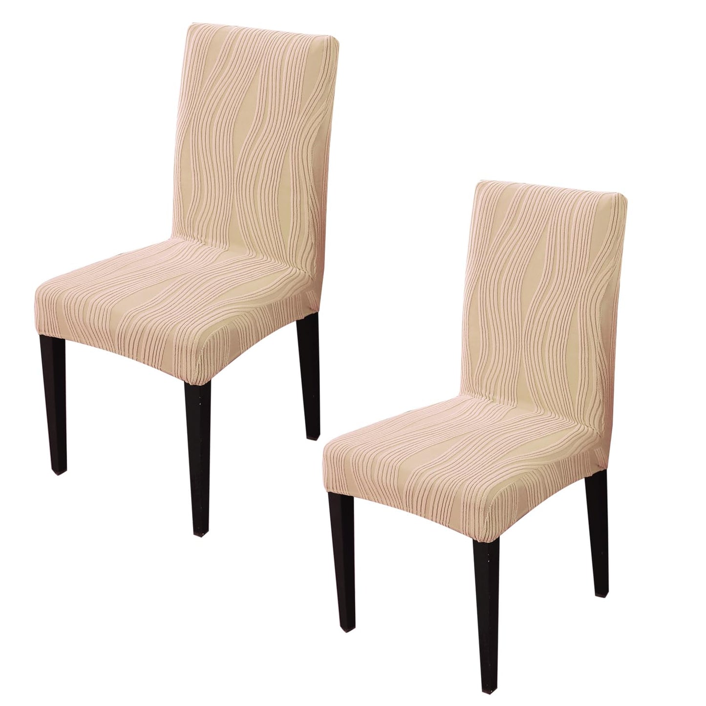 Nestiva Series Stretchable Knitting Jacquard Chair Cover - Blush Beige