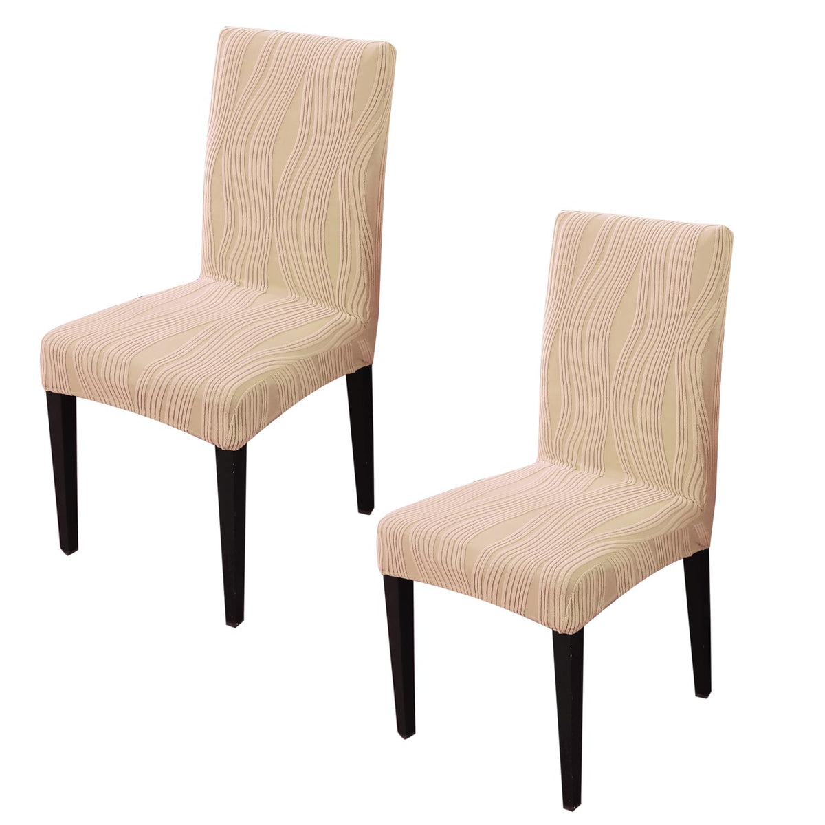 Nestiva Series Stretchable Knitting Jacquard Chair Cover - Blush Beige