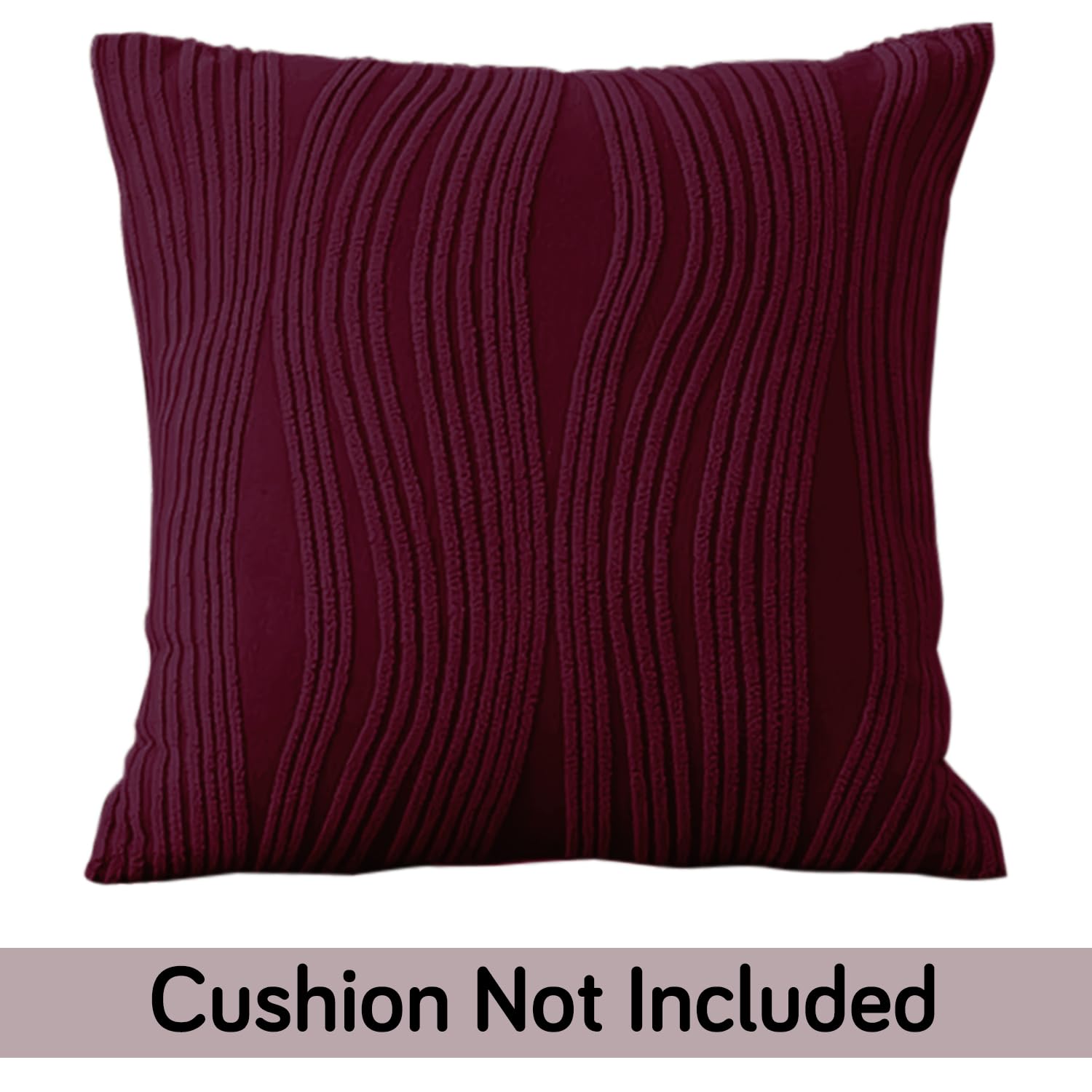 Fancy Burgundy Colour Festive Square Zippered Pillow Covers