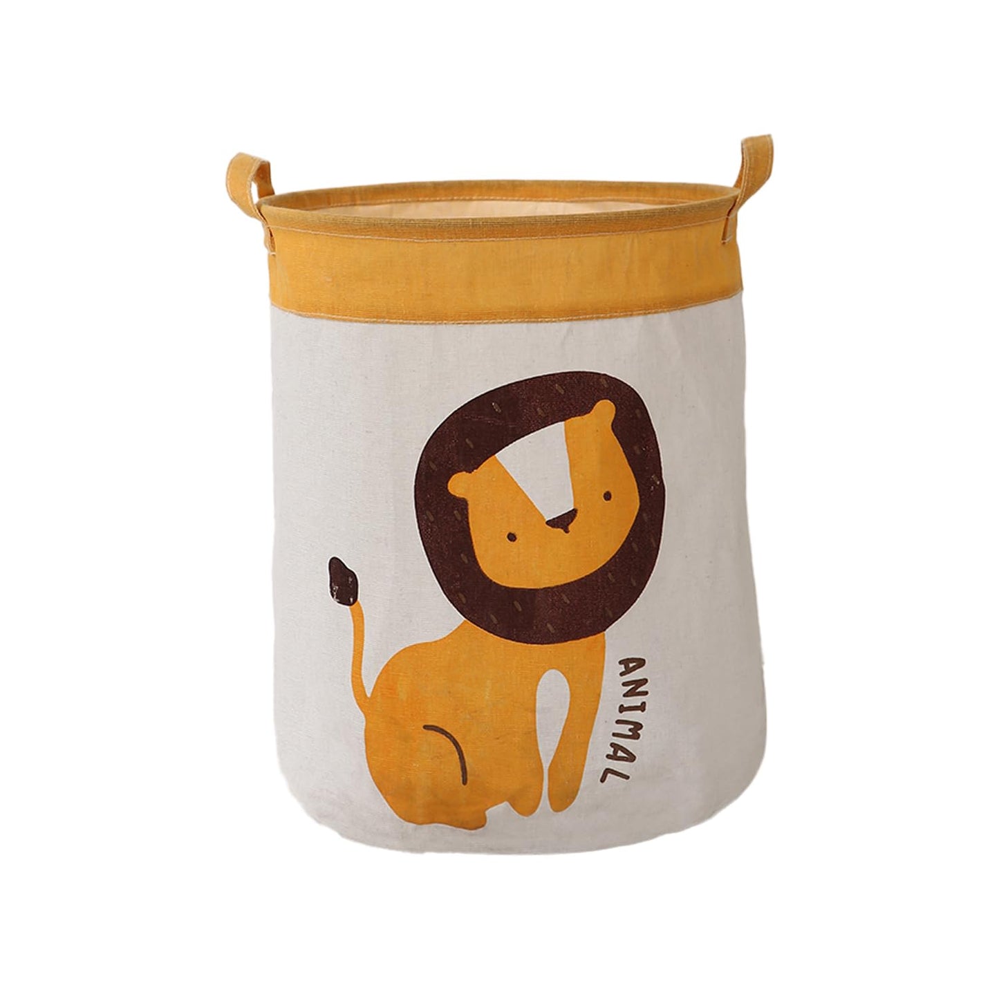 Kids Laundry Basket for Clothes, Toy Storage Bag, Lion