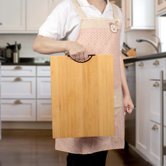 Bamboo Wood Chopping Cutting Board for Kitchen, Beige