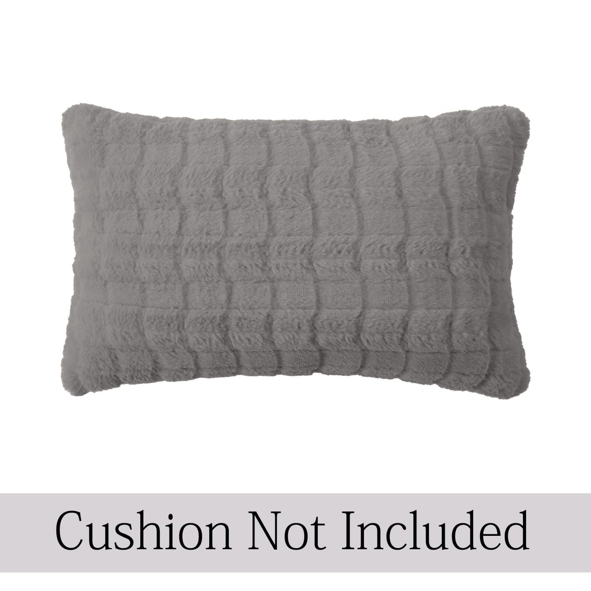 Buy Light Grey Colour Premium Zippered Plush Cushion Covers | Rectangular Pillows