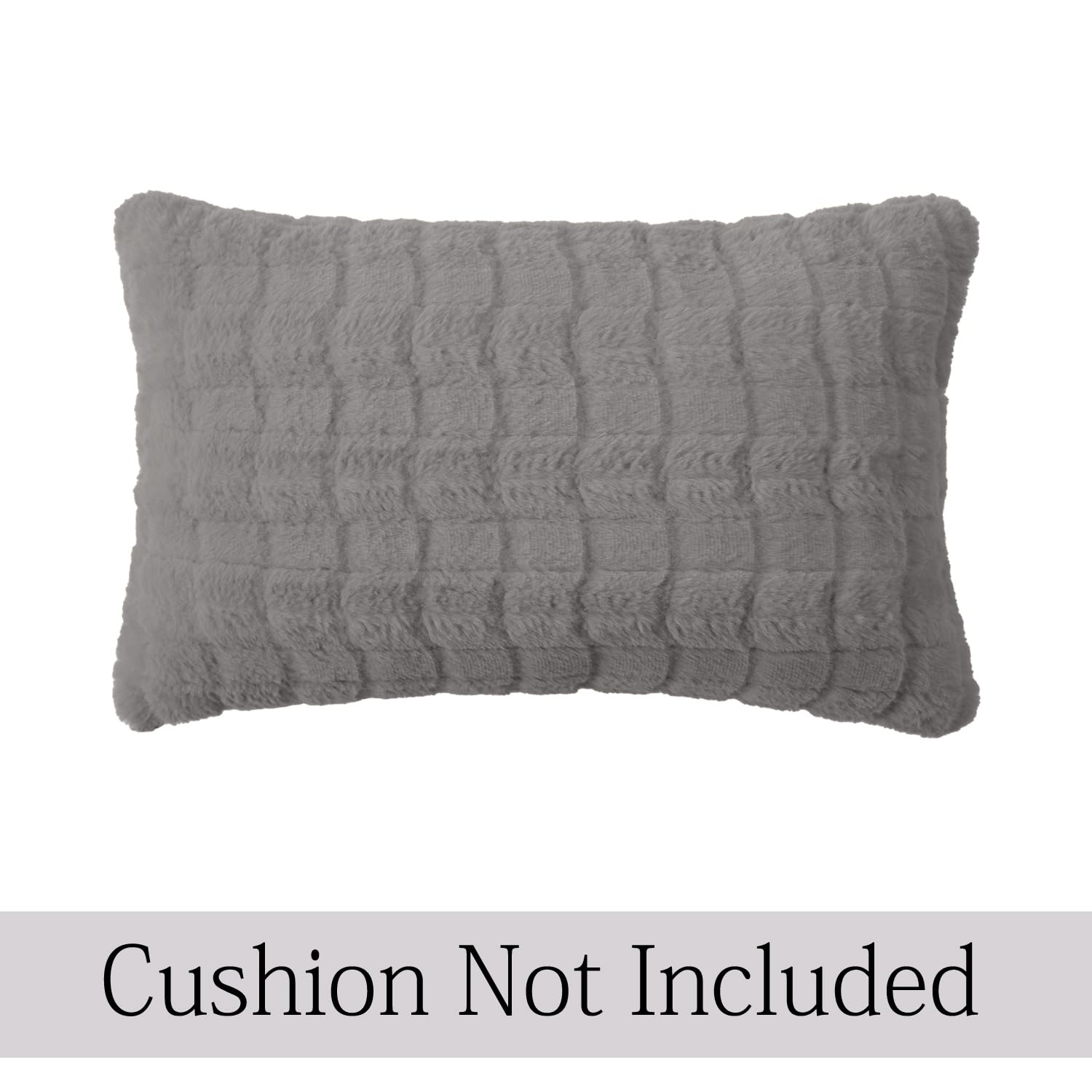 Buy Light Grey Colour Premium Zippered Plush Cushion Covers | Rectangular Pillows