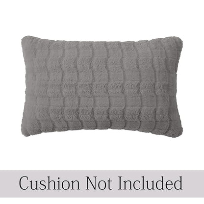 Premium Plush Anti Slip Sofa Cover Mat with 2 Armrest Cover and Cushion Cover, Light Grey