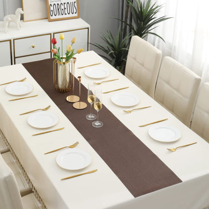 PVC Table Runner, Brown