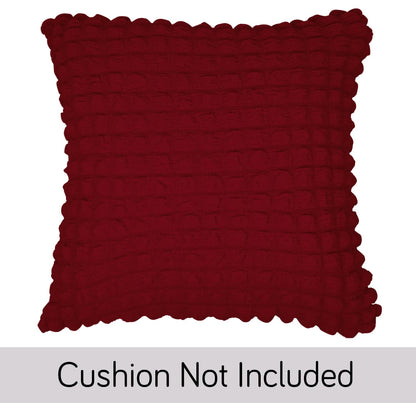Buy Cute Cherry Red Colour Zippered Square Sofa Pillow Covers Online