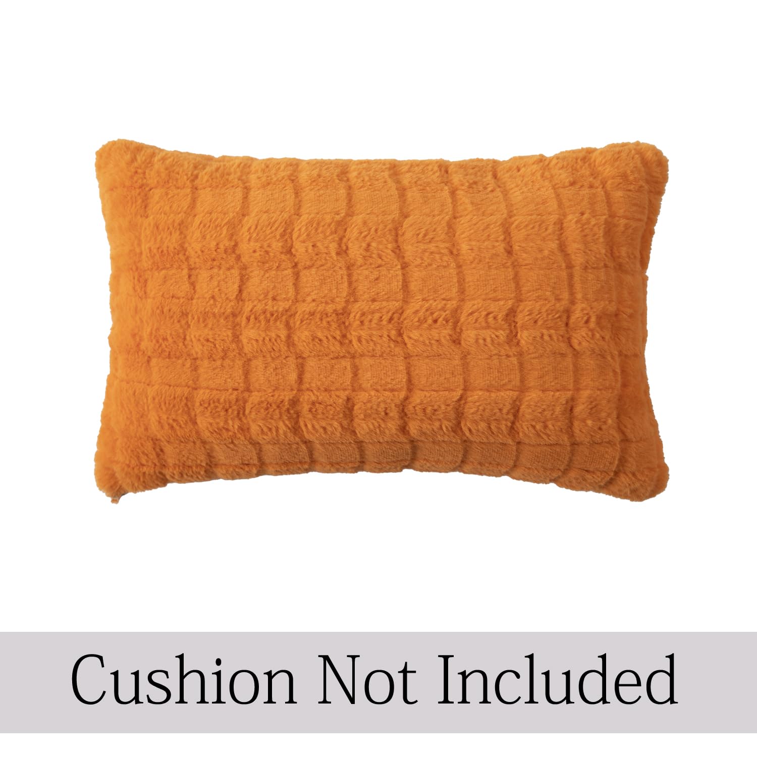Buy Orange Colour Premium Zippered Plush Cushion Covers | Rectangular Pillows