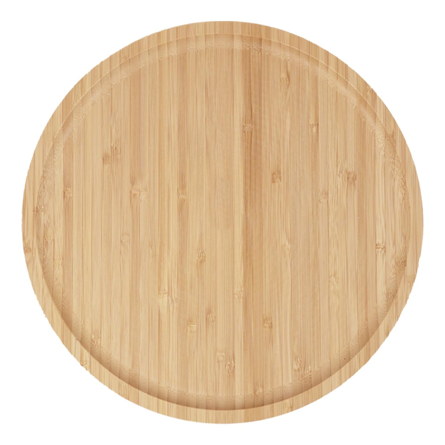 Bamboo Wooden Round Tray for Serving Snacks | Platters Serving Tray | Appetizer Plate, 30 cm, Pack of 1
