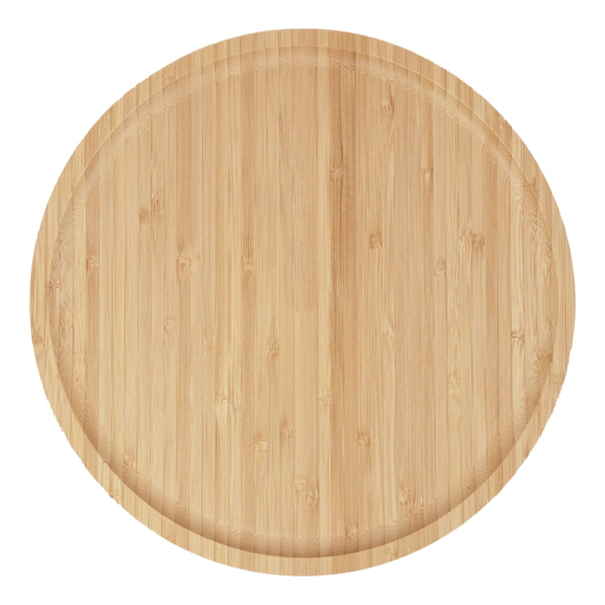 Buy Bamboo Wooden Round  Snacks Serving Tray 