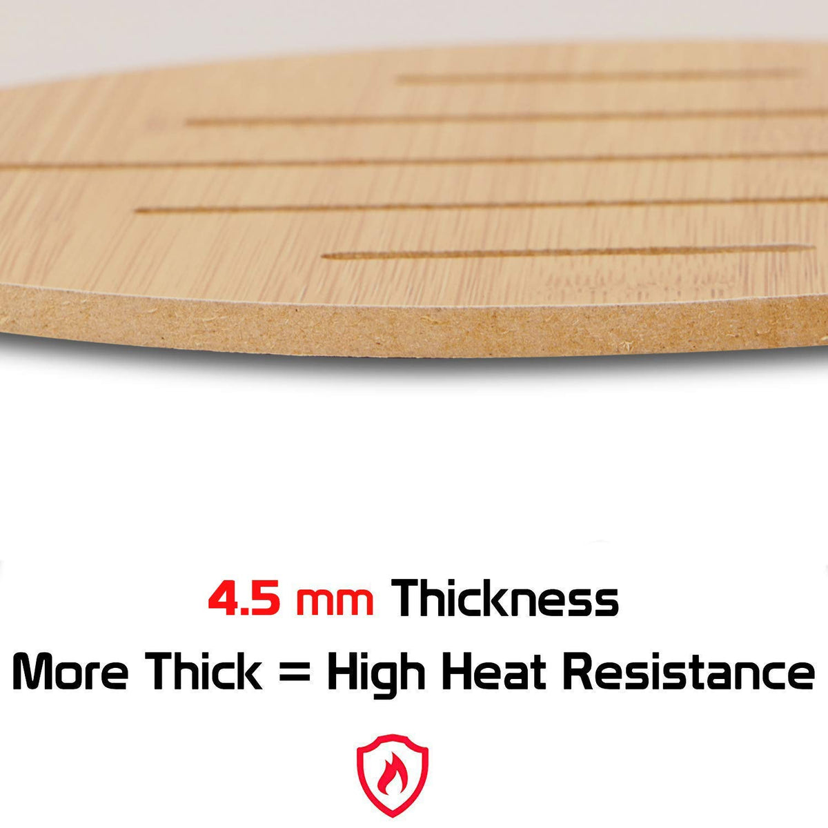 Buy Heat Resistance Extra Thick Bamboo Coasters 