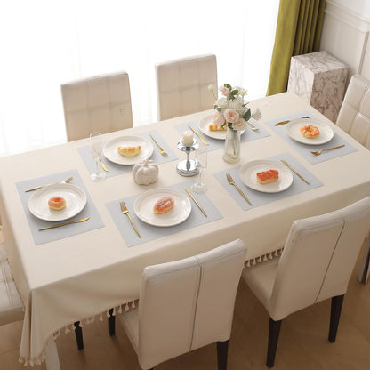 Buy Fog Grey pp waterproof dining table mats set of 6