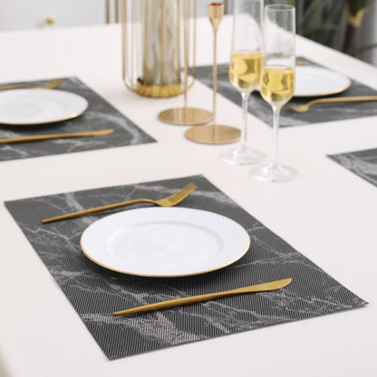 PVC Dining Table Mats, Black