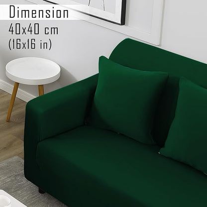 Elastic Stretchable Sofa Cover and Cushion Cover,Bottle Green
