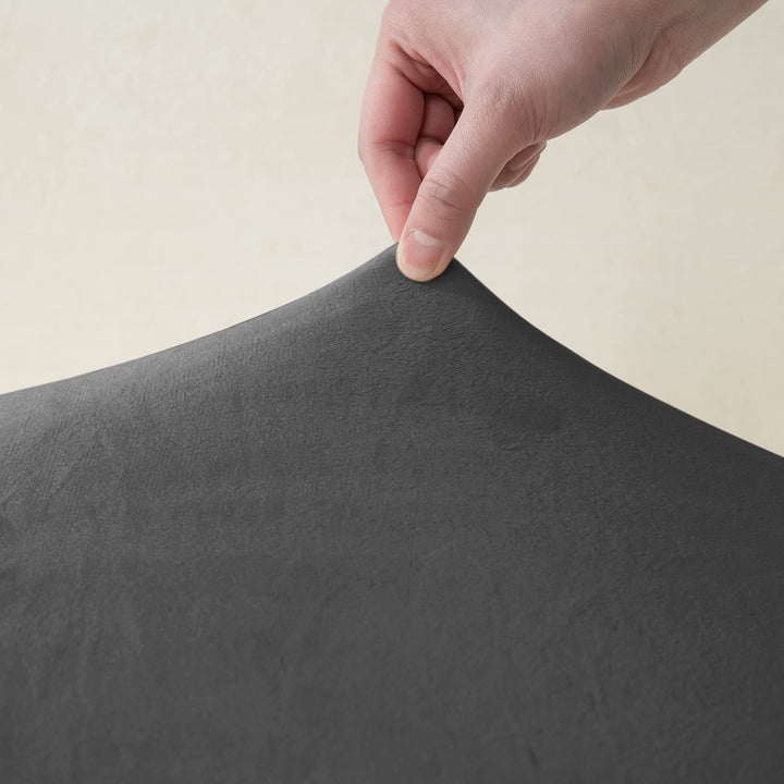 Dark Grey stretchable velvet sofa cover