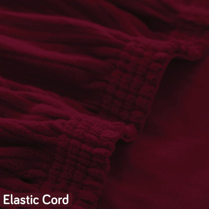 Nestiva Series Stretchable Knitting Jacquard Chair Cover - Burgundy