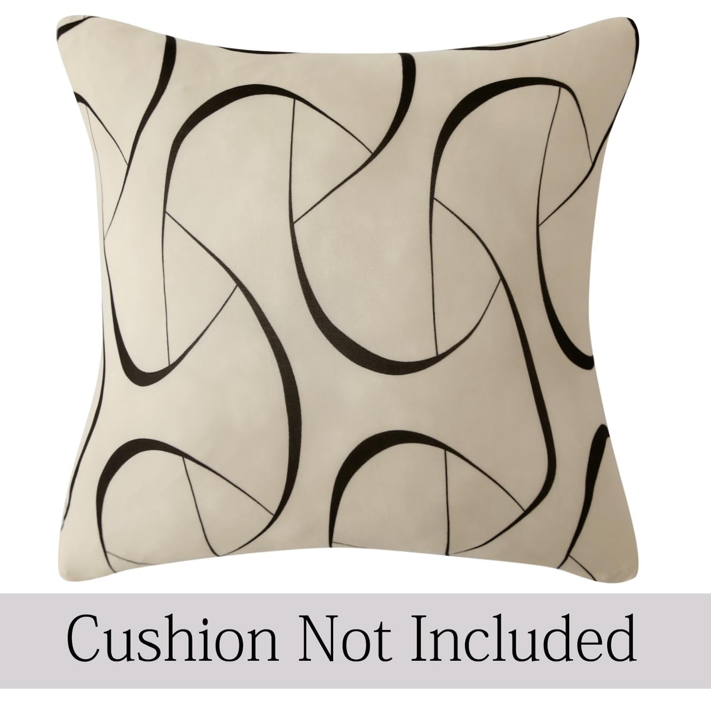 Waterproof & Quick-Dry Quilted Sofa Cover with Pockets on Armrest, Natural Beige Abstract Art