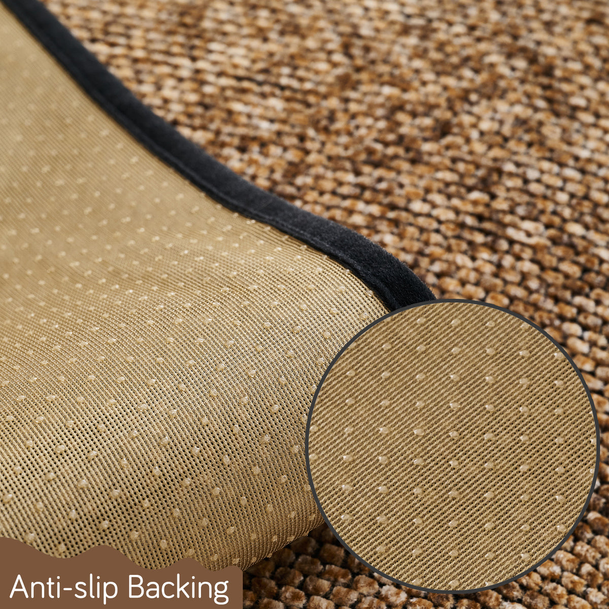 'Wavy Royale Series' Thick Woven Weave Chenille Sofa Cover with Tassel, Chestnut Brown