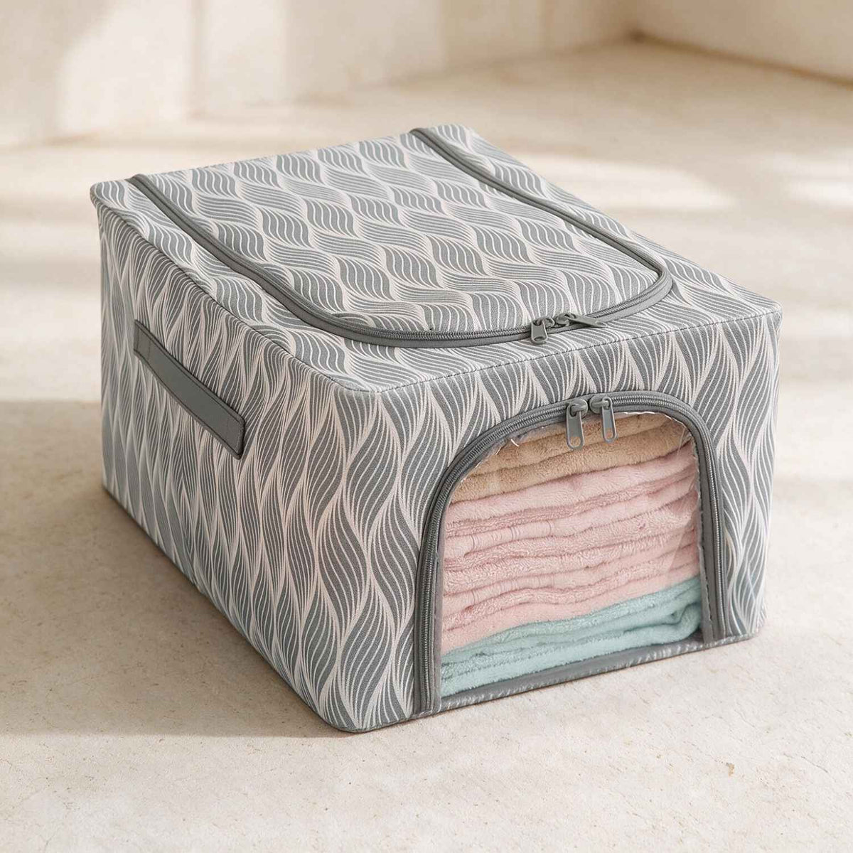 Foldable Cloth Storage Box | Wardrobe Organizer with Lid