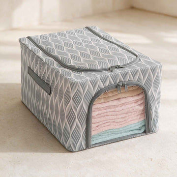 Foldable Cloth Storage Box | Wardrobe Organizer with Lid