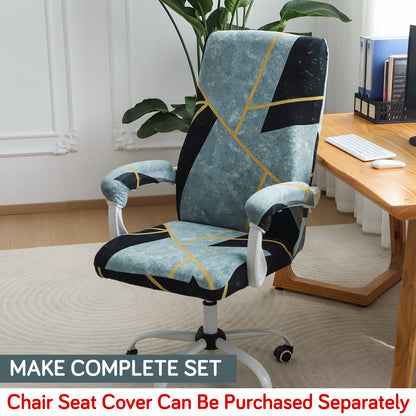 140gsm Printed Armrest Covers for Office Chair (Zipper Style), 1 Pair, Multicolor Abstract Geometry