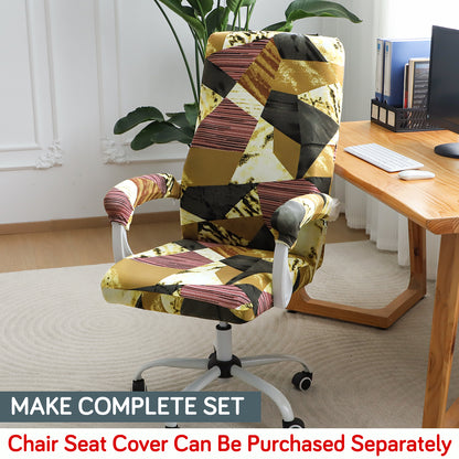 140gsm Printed Armrest Covers for Office Chair (Zipper Style), 1 Pair, Wine Abstract Geometry