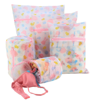 Mesh Laundry Clothes Washing Bag,Pack Of 5, Multicolor