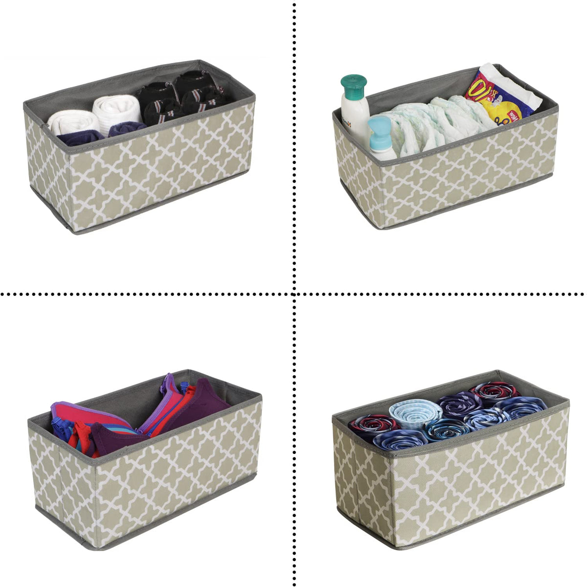 Foldable Storage Basket Bins Closet Wardrobe Organizer
