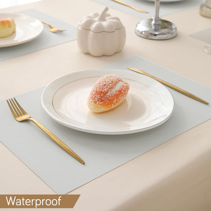 Buy Fog Grey pp waterproof dining table mat | HOKIPO